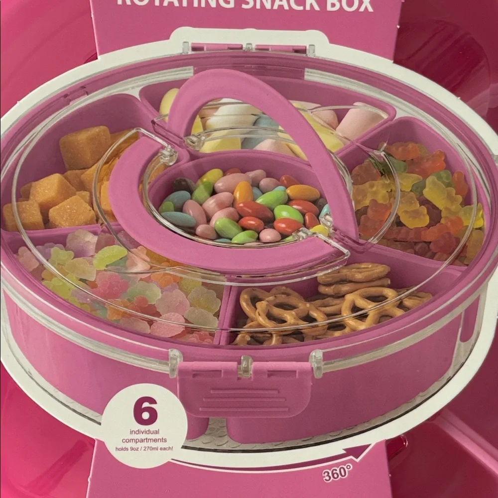 CWC Lazy Susan Snackel Box in Pink - Picture 5 of 11